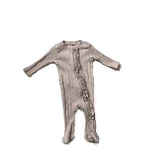 Jessica Simpson Baby Girl Ribbed Ruffle Zipper Footie Sleeper, Lavender Floral